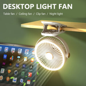 NURFIODUR Rechargeable LED Table Fan 1200 mah Battery
