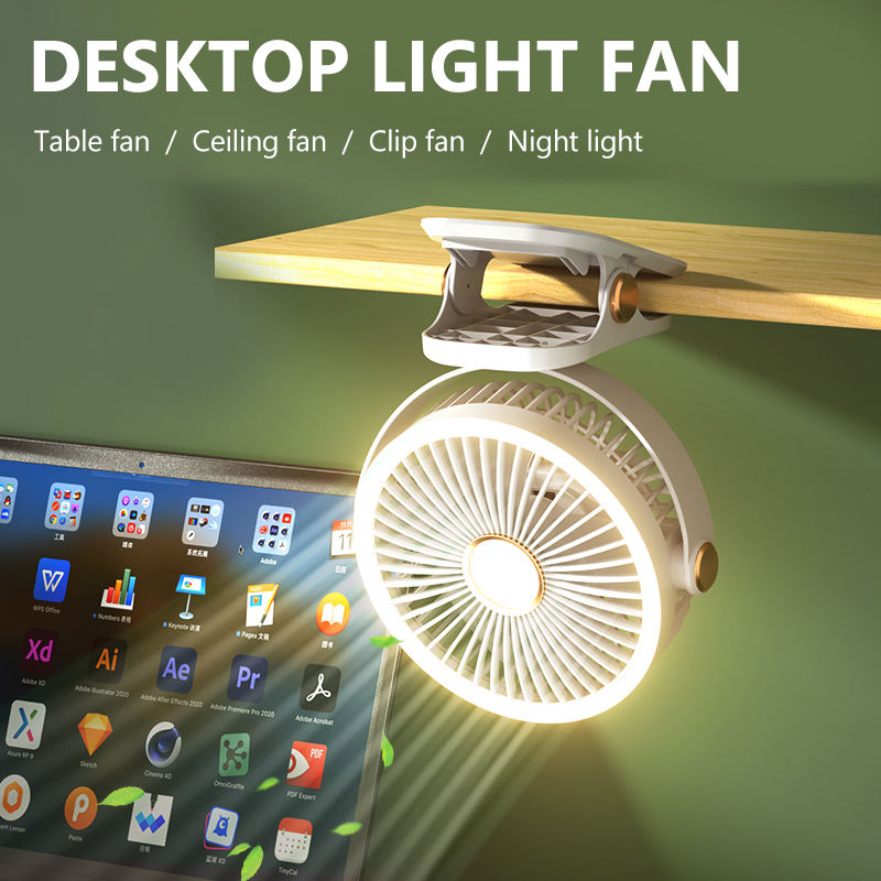 NURFIODUR Rechargeable LED Table Fan 1200 mah Battery