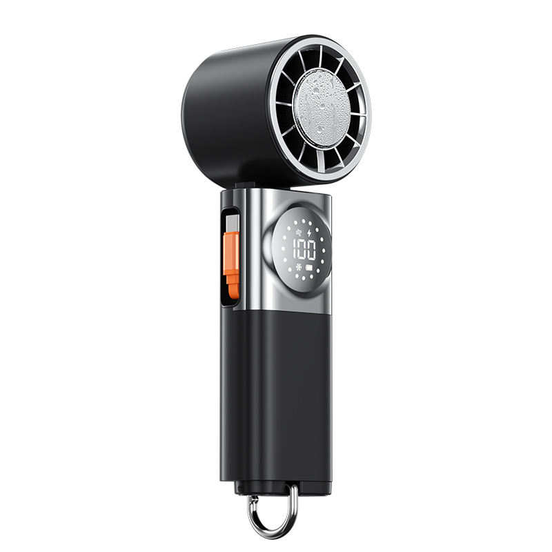 2026 Handheld Semiconductor Turbo Powered Fan with PowerBank 3600 mah Battery